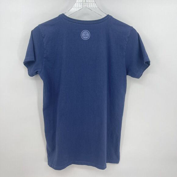 Life is Good Grateful Mom T-Shirt Women's Medium Navy Blue V-Neck Crusher Tee - Picture 4 of 10